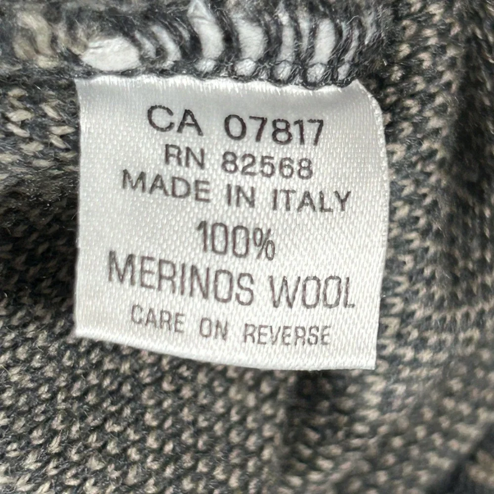 VTG Mondo Di Marco Sweater Mens 54 XL Geometric Wool Made in Italy Coogi Style